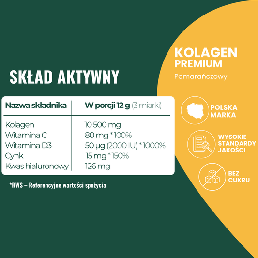 OsHerb Kolagen Wołowy Pomarańczowy 10500 mg