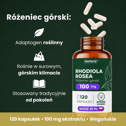 OsHerb Rhodiola Rosea Różeniec Górski  100 mg 3% Rozawin