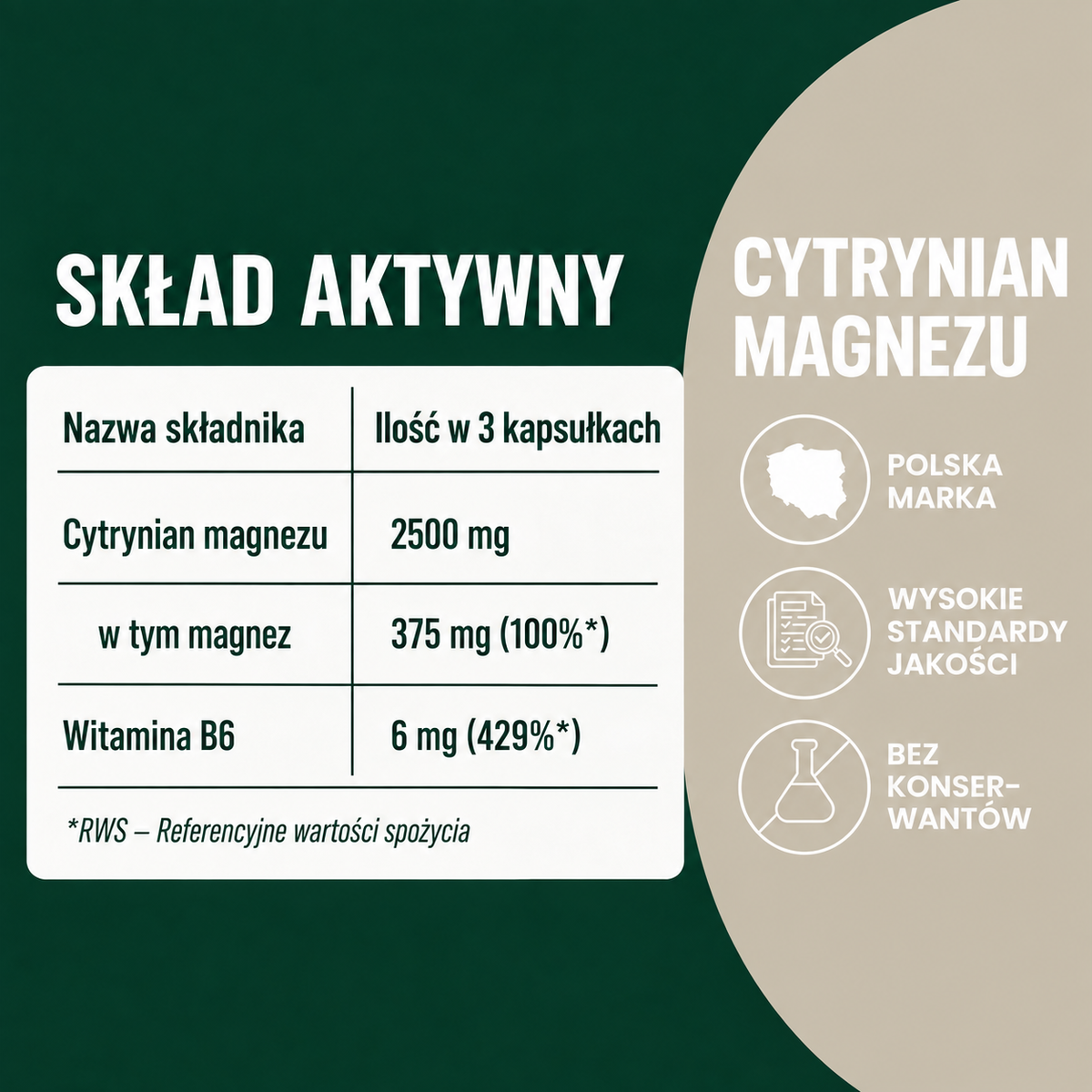 Cytrynian Magnezu 2500 mg