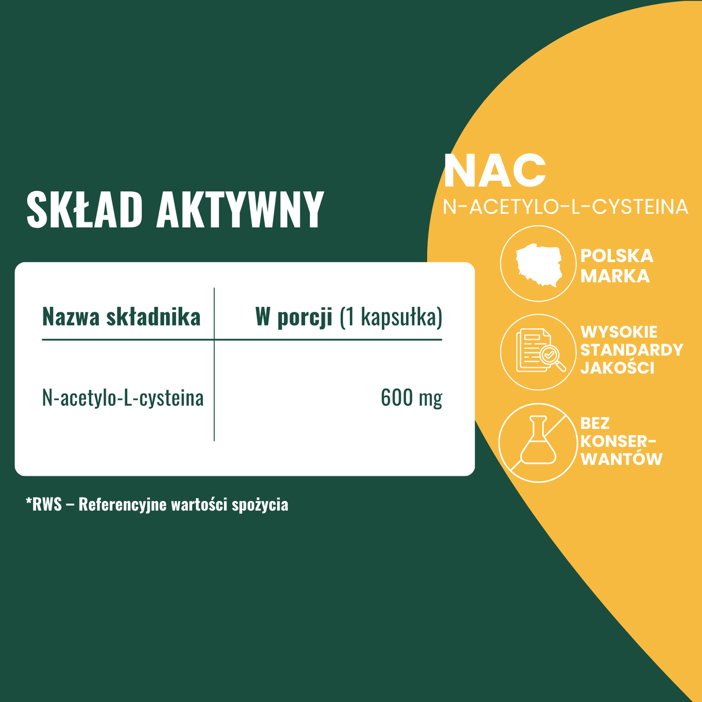 OsHerb NAC N-Acetylo-L-Cysteina 600 mg