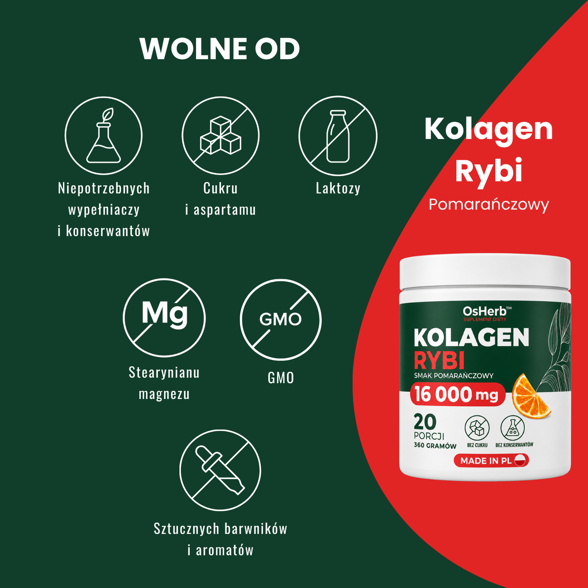 Kolagen Rybi Pomarańczowy 16000mg