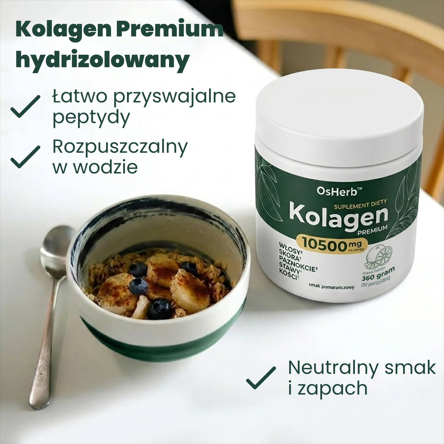 OsHerb Kolagen Wołowy Pomarańczowy  10500 mg