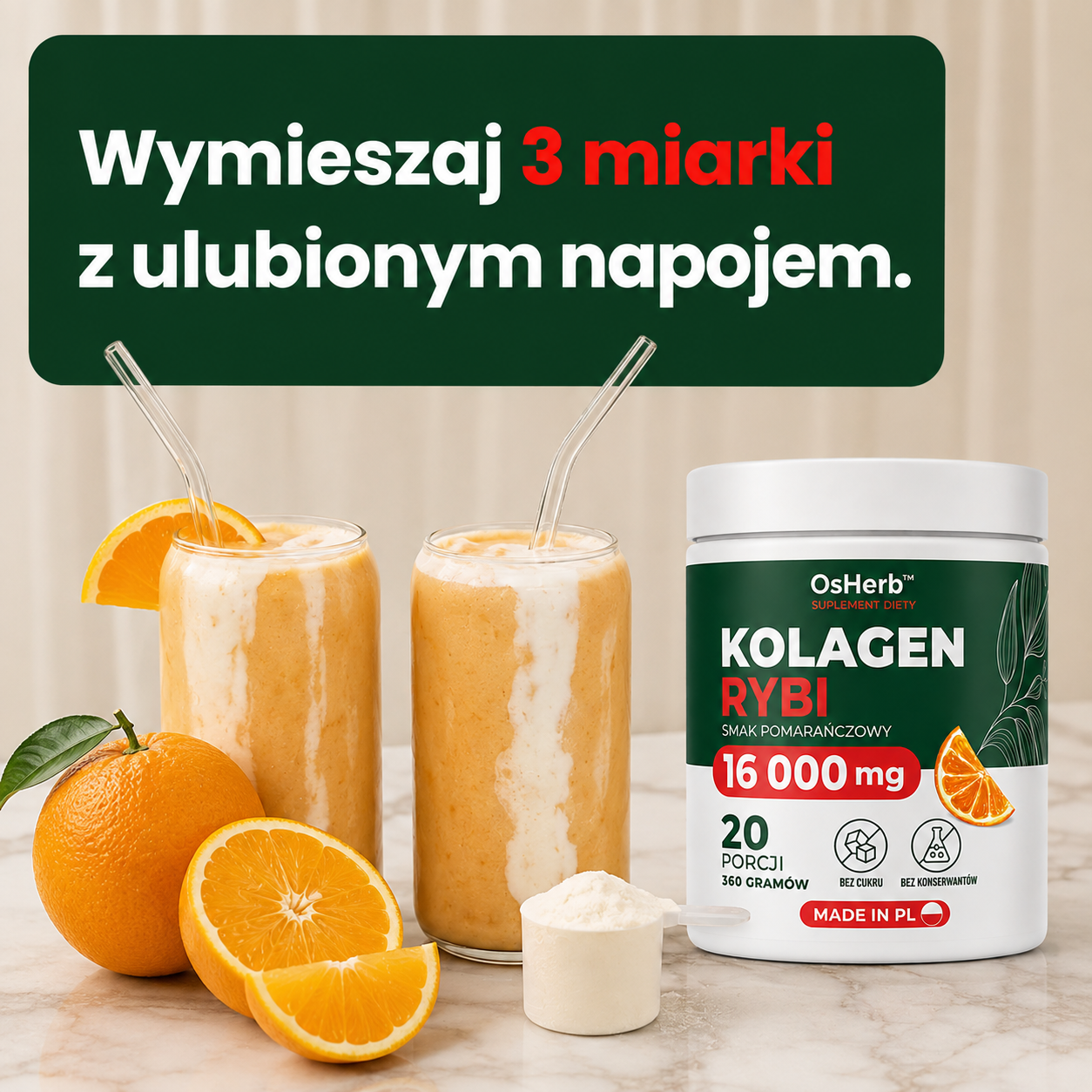 Kolagen Rybi Pomarańczowy 10500mg