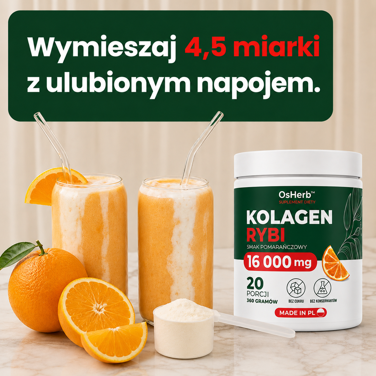 Kolagen Rybi Pomarańczowy 16000mg