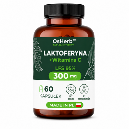 OsHerb Laktoferyna + Witamina C LFS 95% 300 mg