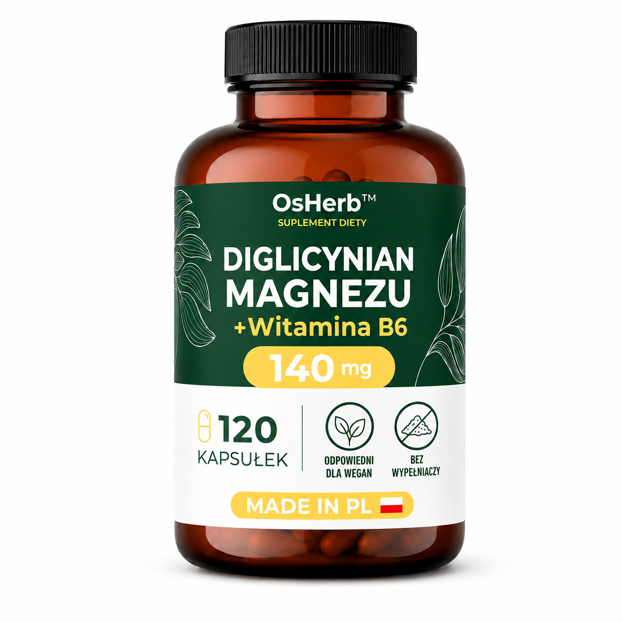 OsHerb Magnez Chelatowany 140 mg