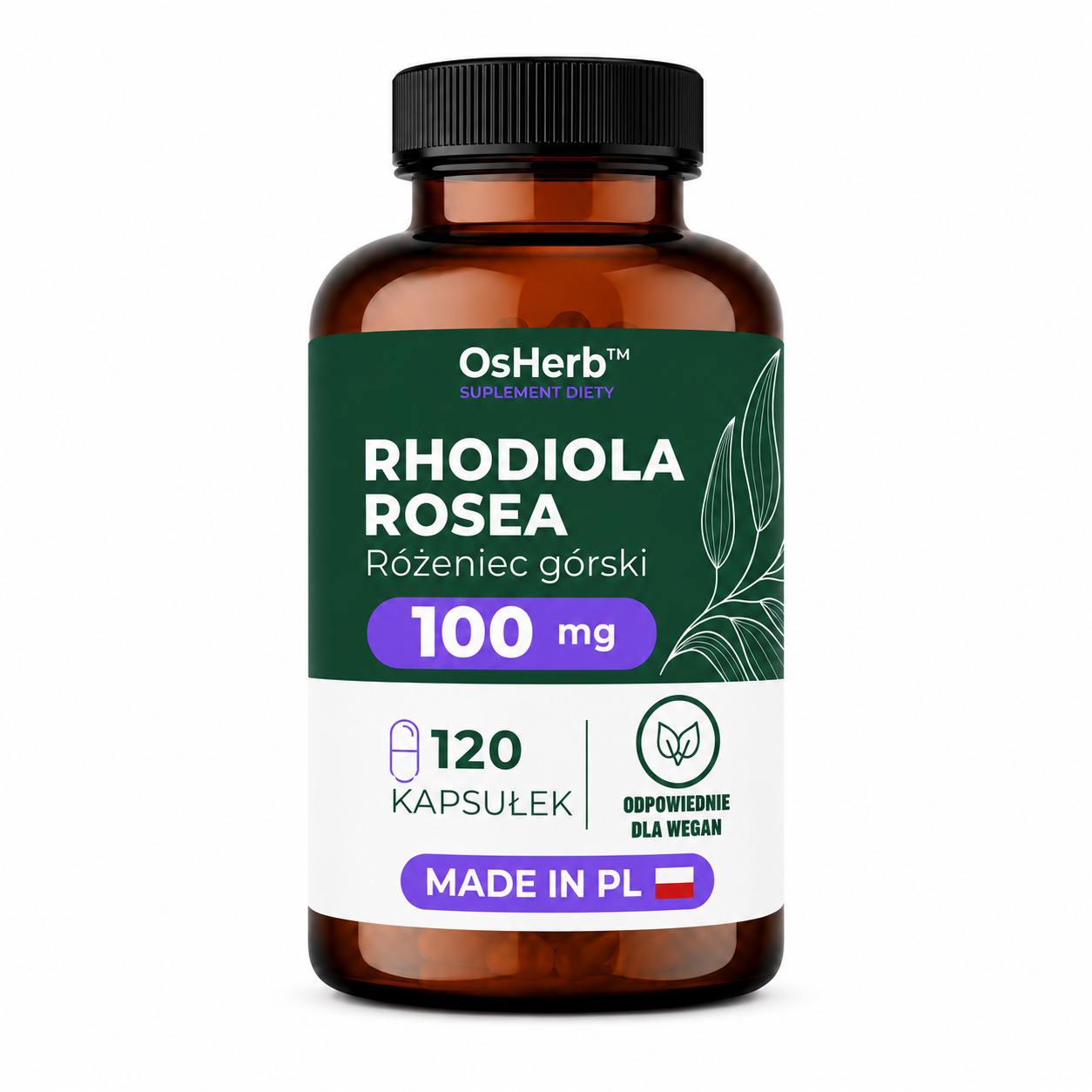 OsHerb Rhodiola Rosea Różeniec Górski  100 mg 3% Rozawin