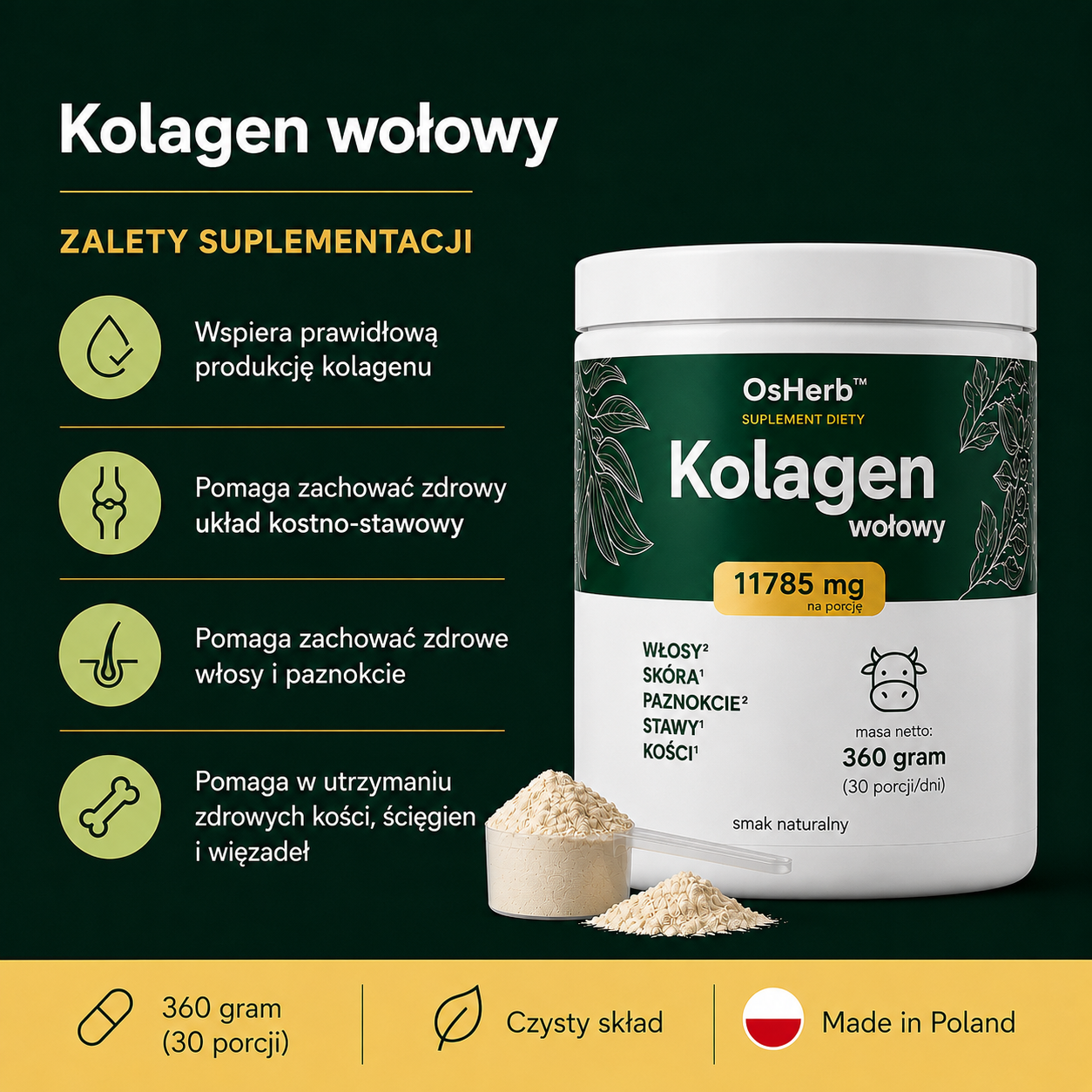 OsHerb Kolagen Wołowy 11785 mg