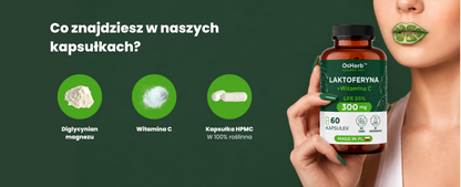 OsHerb Laktoferyna + Witamina C LFS 95% 300 mg