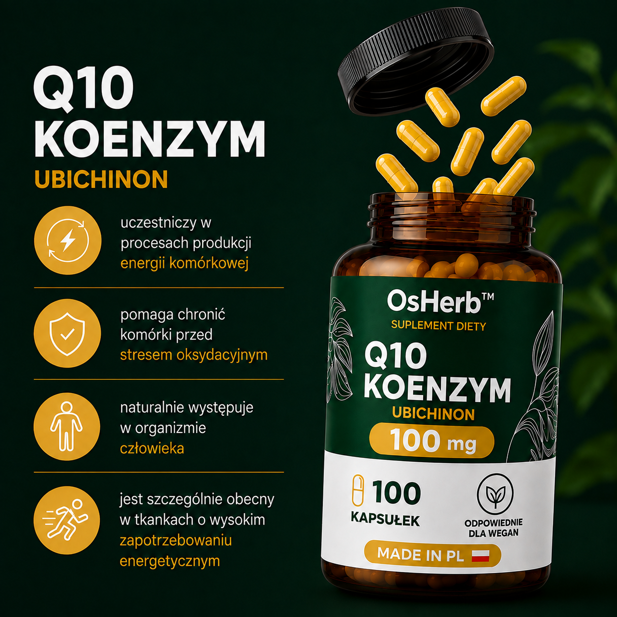OsHerb Koenzym Q10 (Ubichinon) 100 mg