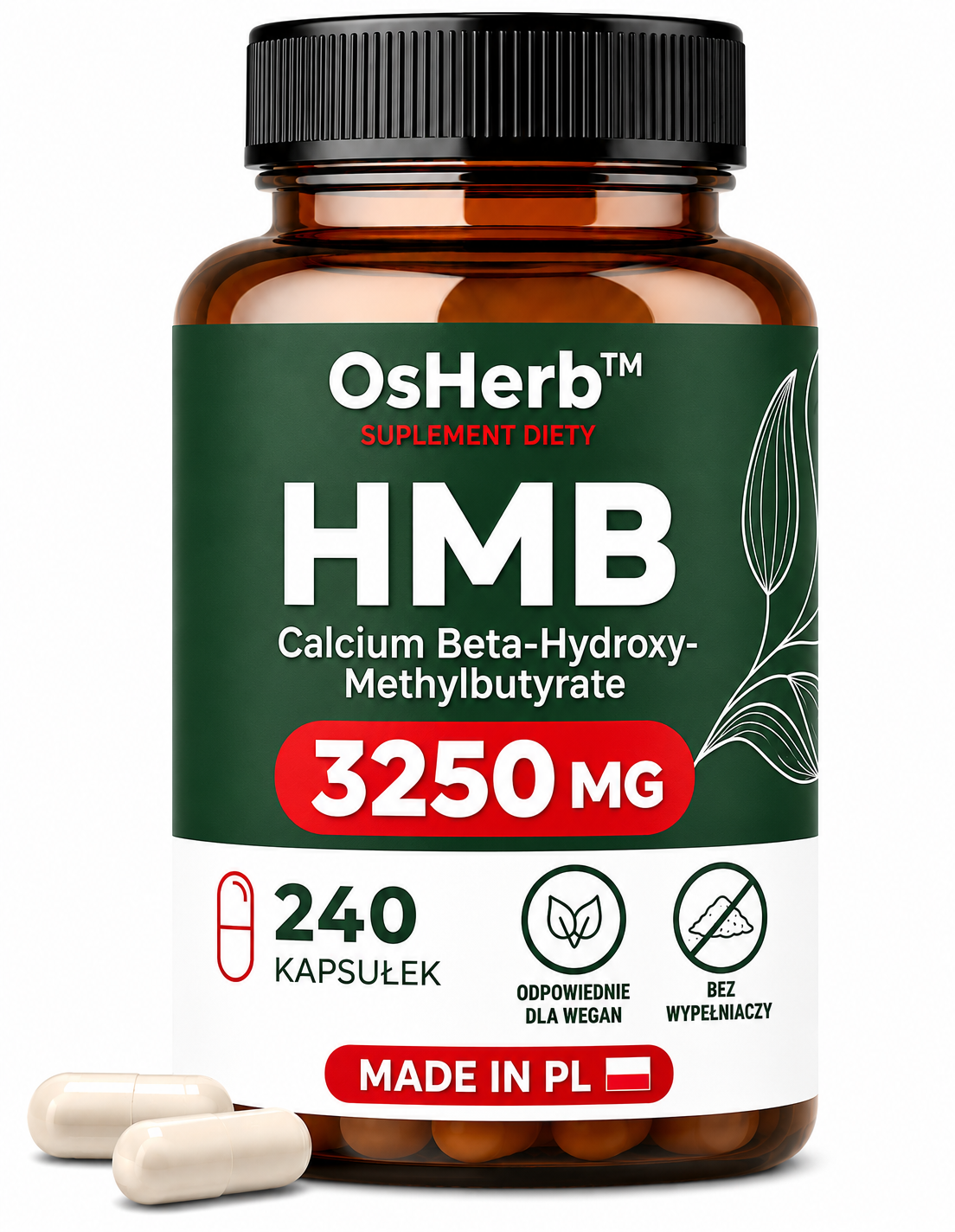 OsHerb HMB Calcium Beta-Hydroxy-Methylbutyrate 3250 mg
