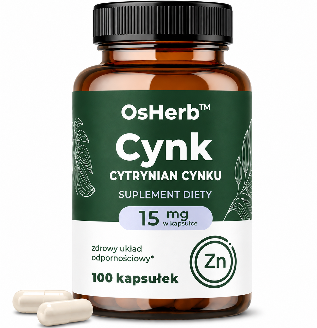 OsHerb Cynk Cytrynian Cynku 15 mg