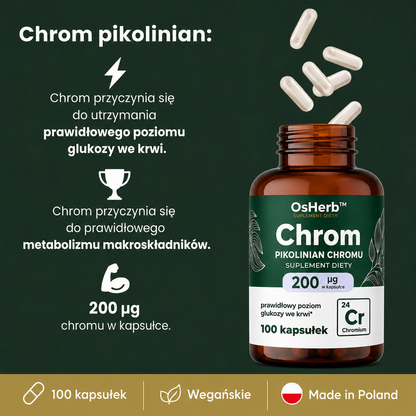 OsHerb Chrom  Pikolinian Chromu 200 µg