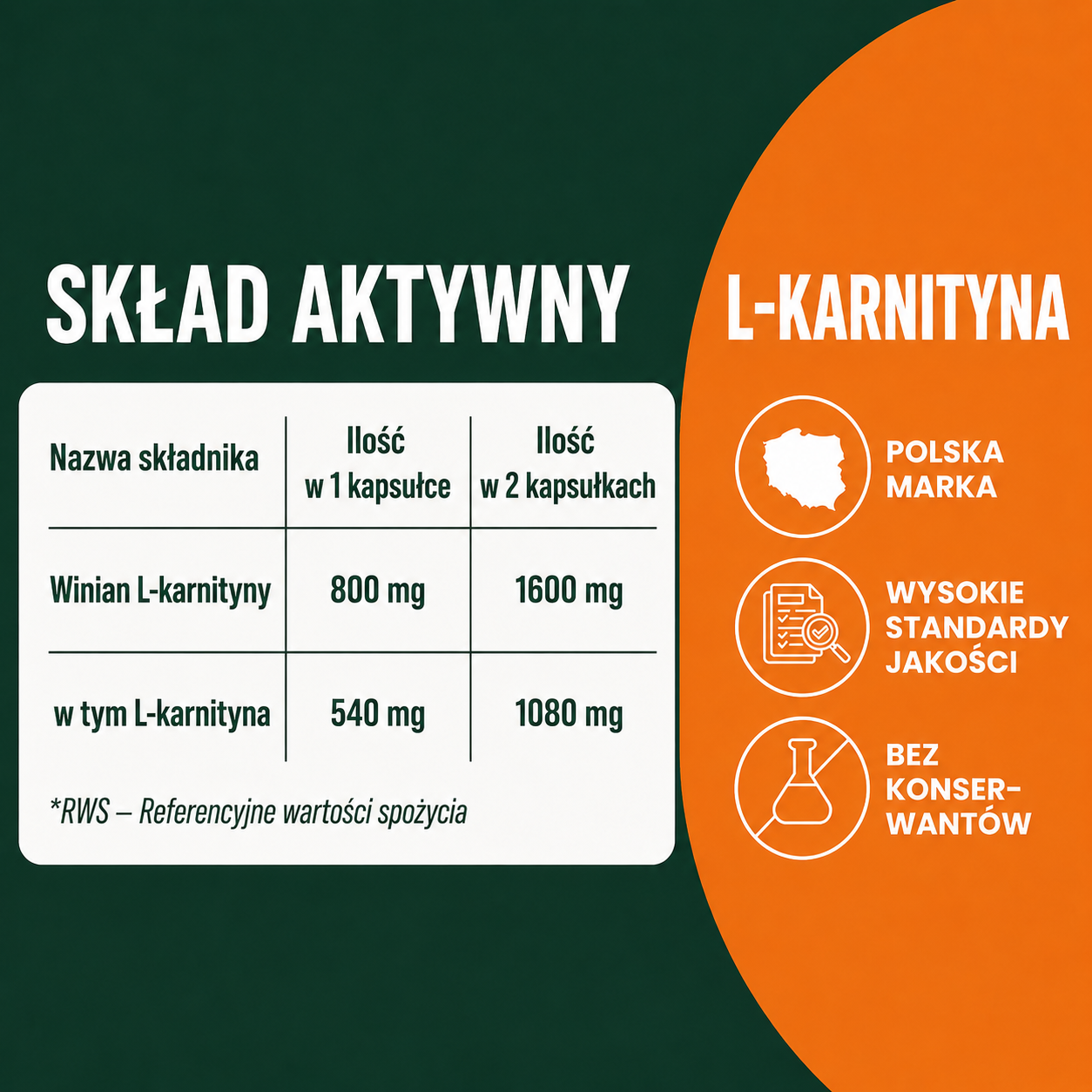 OsHerb L-Karnityna 1600 mg