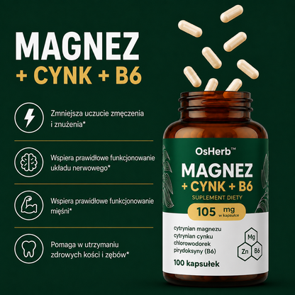 OsHerb Magnez + Cynk + Witamina B6