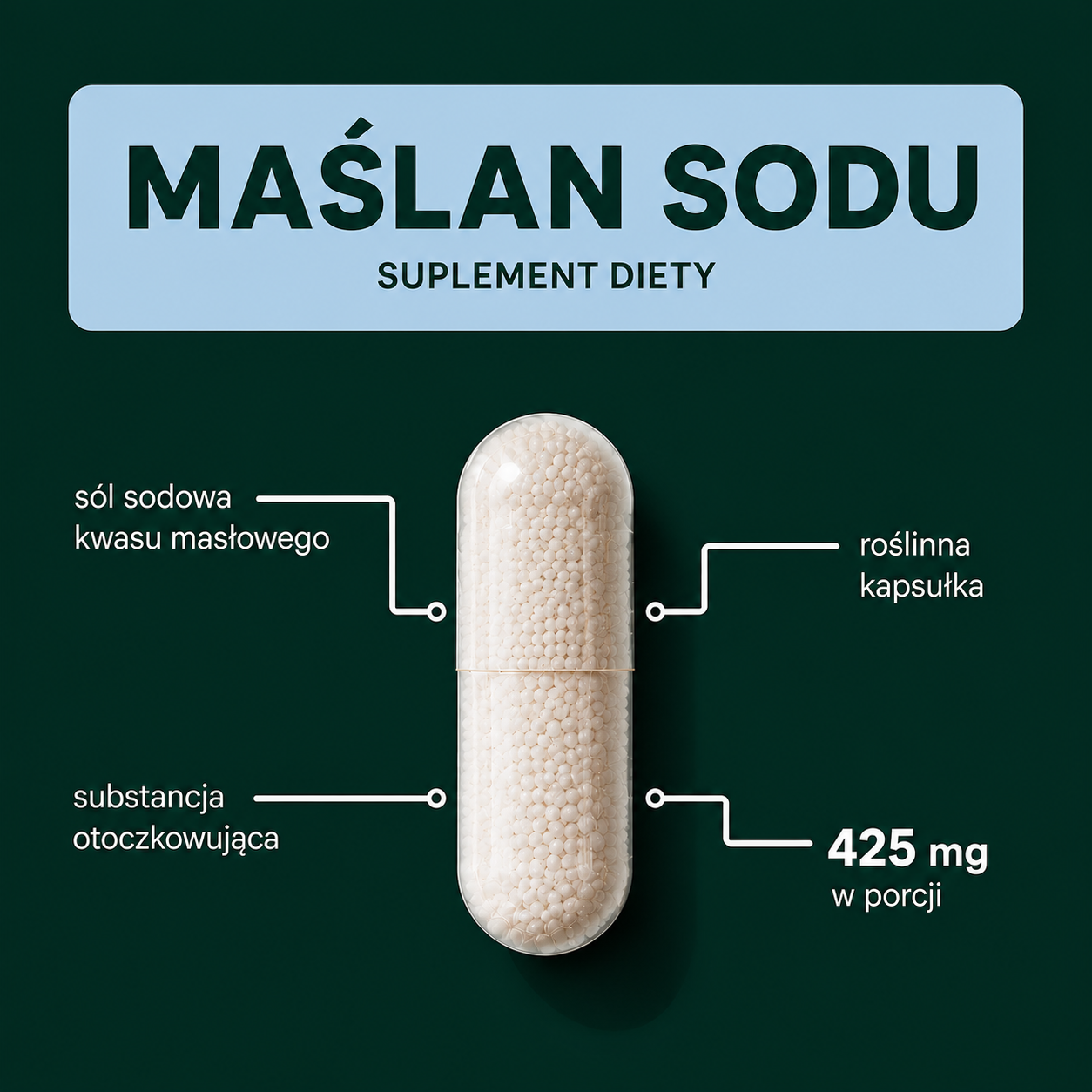 OsHerb™ Maślan Sodu Otoczkowany 425 mg