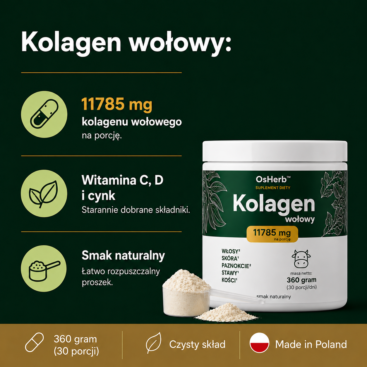 OsHerb Kolagen Wołowy 11785 mg
