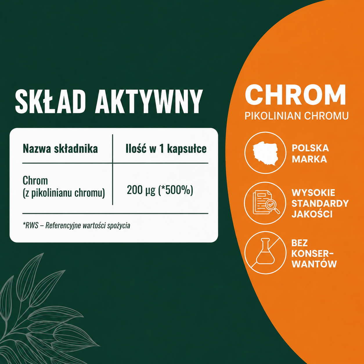 OsHerb Chrom  Pikolinian Chromu 200 µg