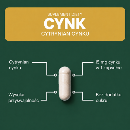 OsHerb Cynk Cytrynian Cynku 15 mg