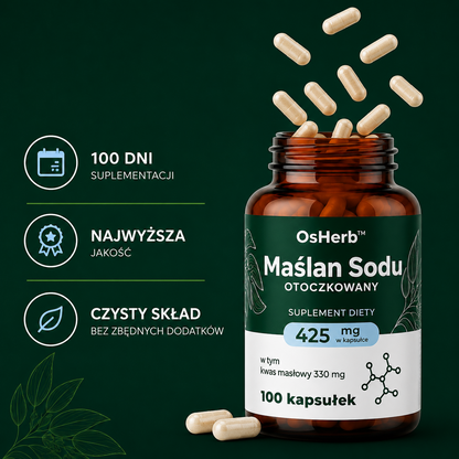 OsHerb™ Maślan Sodu Otoczkowany 425 mg