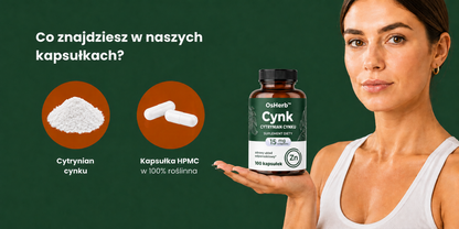 OsHerb Cynk Cytrynian Cynku 15 mg