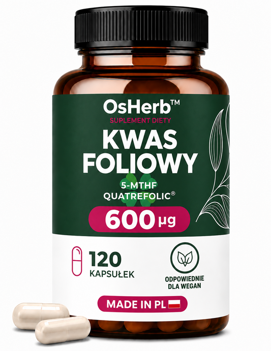 OsHerb Kwas Foliowy 5-MTHF Quatrefolic® 600 µg