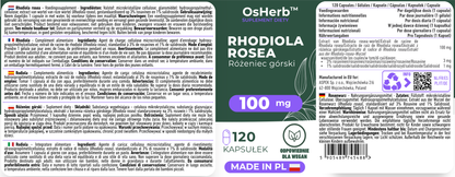 OsHerb Rhodiola Rosea Różeniec Górski  100 mg 3% Rozawin